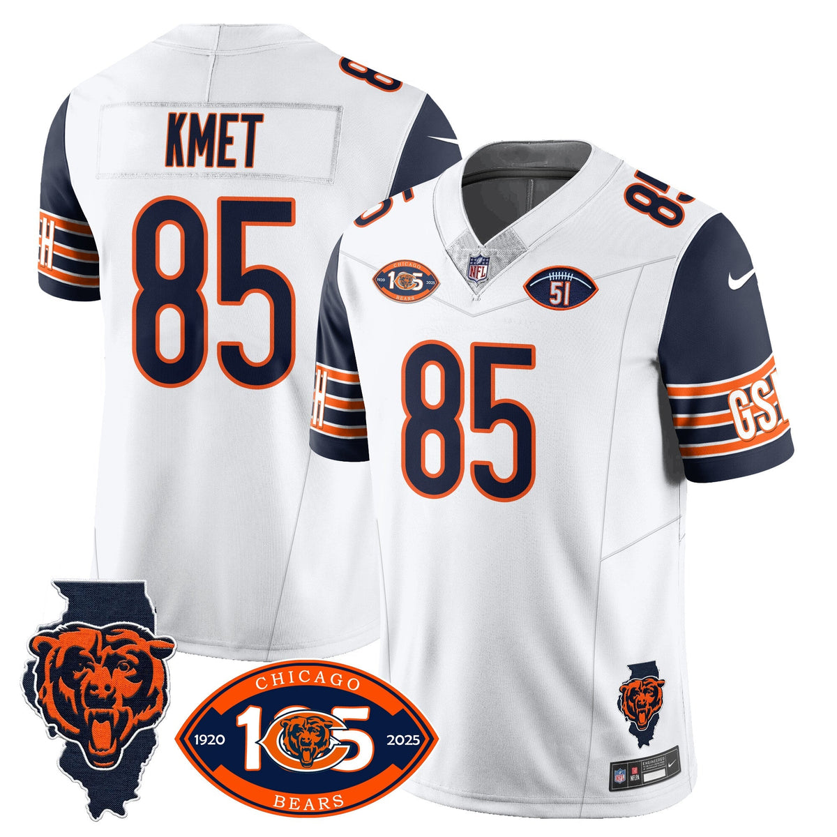 Men's Bears 1920-2025 - The Bears Jersey - All Stitched