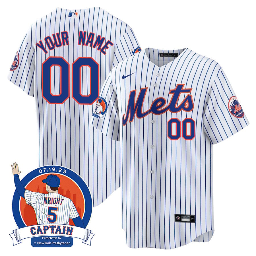New York Mets David Wright "Mets Legend" Custom Jersey - All Stitched