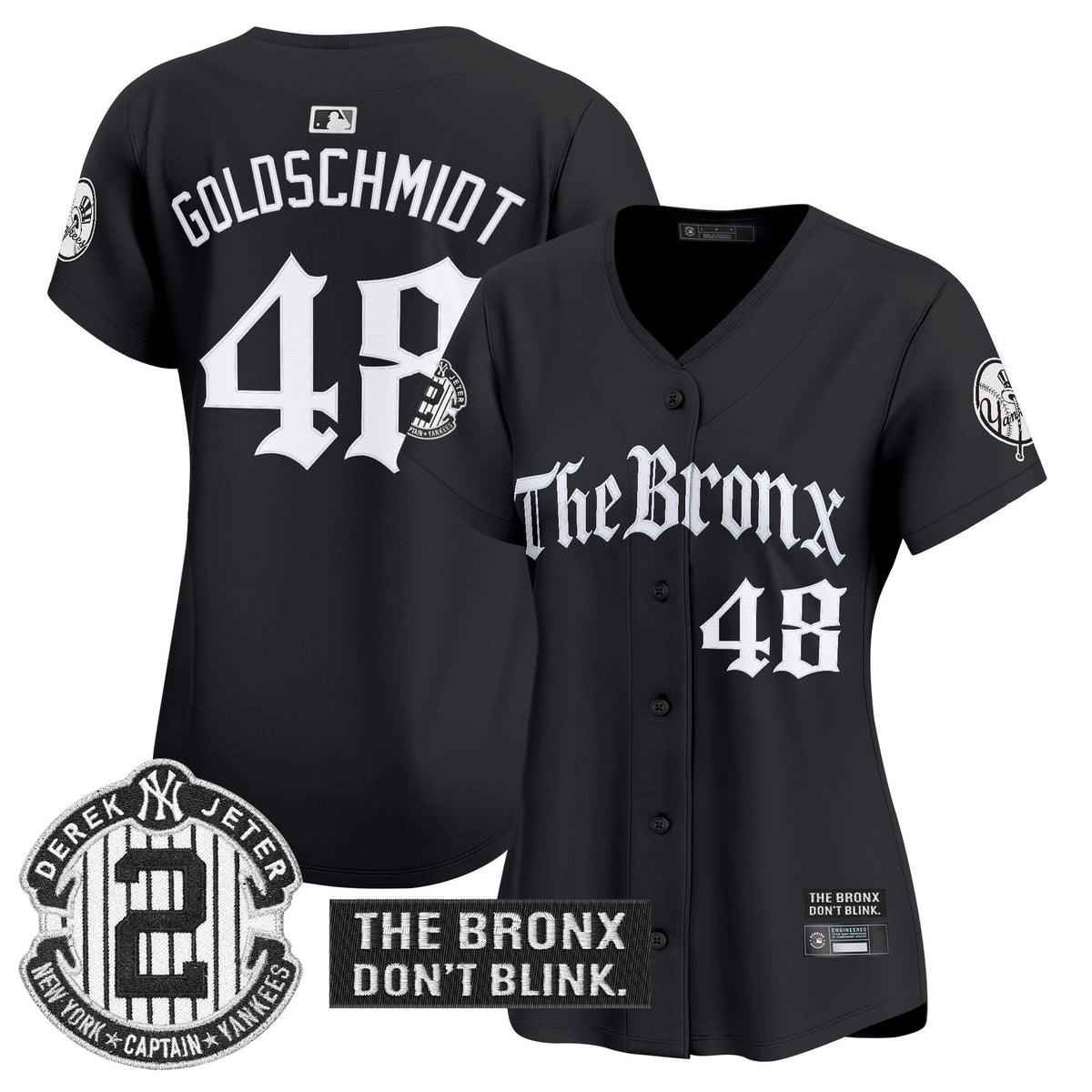 Women's Yankees 'The Bronx - Gothic Ink Drop Edition' Vapor Premier Limited Jersey - All Stitched