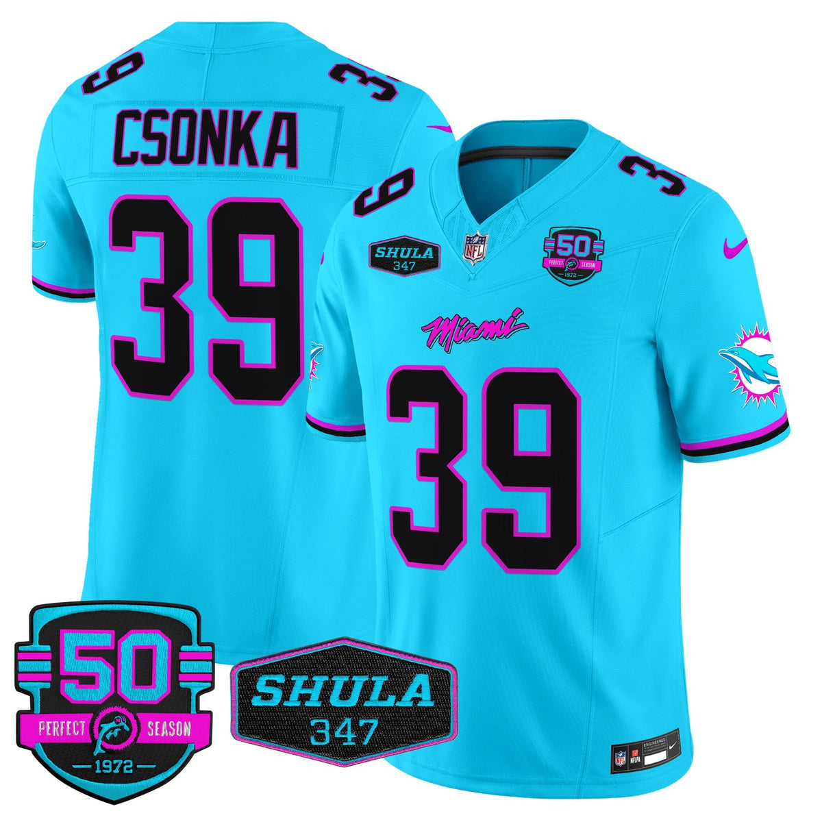 Men's Dolphins Miami Vice Vapor Limited Jersey V4 - All Stitched